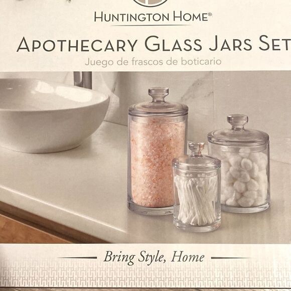 Huntington Home Apothecary Glass Jar/Storage Set - Picture 4 of 4
